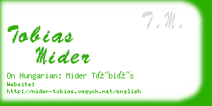 tobias mider business card